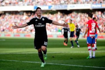 James anotó frente al Granada el que fue considerado el gol de la fecha del fútbol español. En ese partido también firmó su primer doblete.