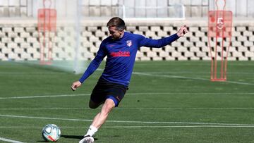 Herrera, en la sesi&oacute;n del Atl&eacute;tico esta ma&ntilde;ana. 