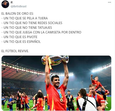 Los mejores memes del Balón de Oro 2024