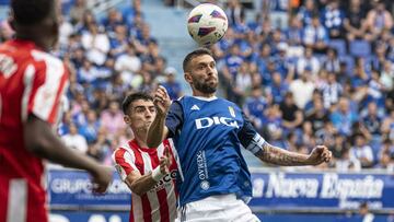 Borja Bastón, en el derbi ante el Sporting.