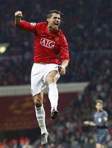 8 goles con el Manchester United