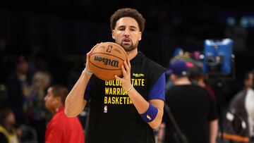 Klay Thompson, alero de Golden State Warriors, durante la serie de playoffs 2023 ante Los Angeles Lakers.