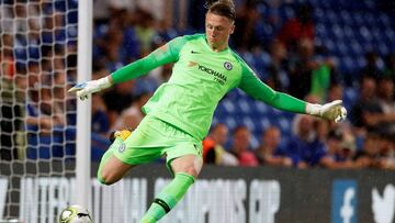 Soccer Football - International Champions Cup - Chelsea v Olympique Lyonnais - Stamford Bridge, London, Britain - August 7, 2018   Chelsea&#039;s Marcin Bulka in action     Action Images via Reuters/John Sibley