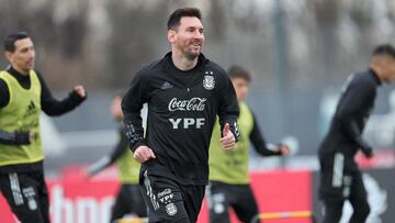 Entrenamiento de Messi con Argentina