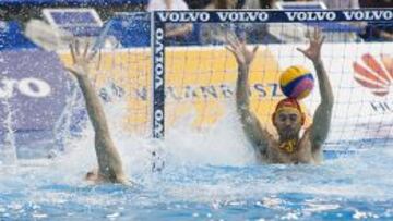 Iñaki Aguilar durante un partido con la selección.