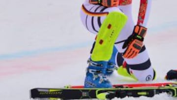 Maria Hoefl-Riesch ganadora del oro en la prueba femenina de esqu&iacute; alpino supercompinada.