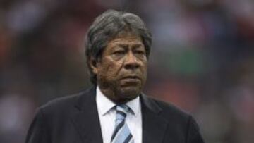 Ramon Maradiaga, t&eacute;cnico de El Salvador, en el partido ante M&eacute;xico