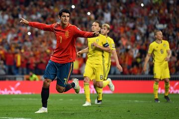 2-0. Álvaro Morata celebró el segundo gol que marcó de penalti.