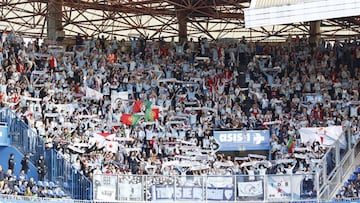 La afici&oacute;n del Celta, en Riazor.