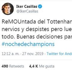 Guiño de Casillas a Mourinho