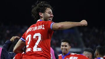 Futbol, Chile vs Venezuela.
 Clasificatorias al mundial de Catar 2022.
 El jugador de Chile Ben Brereton Diaz,  celebra su gol contra Venezuela durante el partido por las clasificatorias al Mundial de Catar 2022 realizado en el Estadio San Carlos de Apoqu