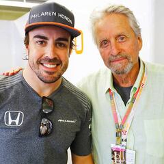 Michael Douglas, un alonsista en Hollywood: "Es el mejor"