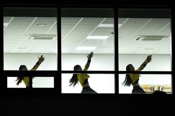 Entrenamiento de las cheerleaders.