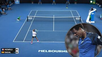 100% Nadal: 10 latigazos y 2 voleas para reventar a Monfils