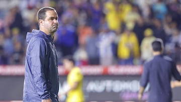 during the 14th round match between Pachuca and America as part of the Liga BBVA MX, Torneo Clausura 2025 at Hidalgo Stadium, on April 05, 2025 in Pachuca, Hidalgo, Mexico.