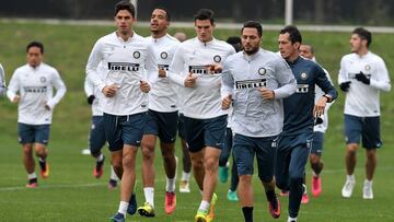El Inter se ejercitó ayer pensando en el próximo partido de la Europa League.