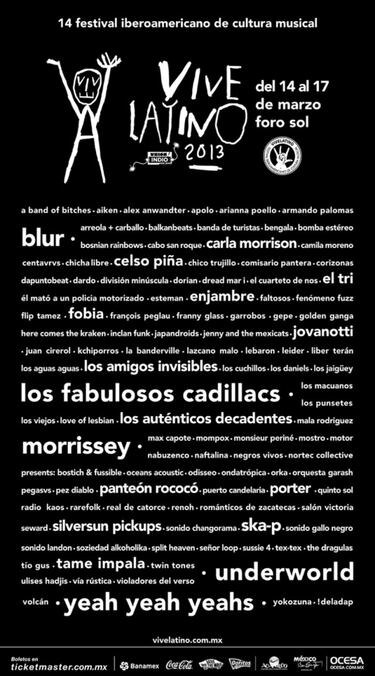 Cartel de la Decimocuarta Edición del Vive Latino