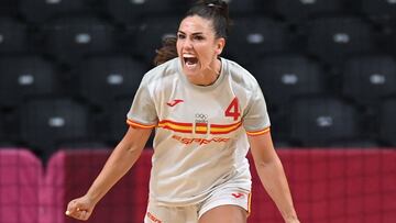Carmen Martín, la capitana de las Guerreras, en el partido ante Suecia.