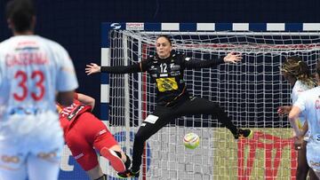 Silvia Navarro en el partido ante Montenegro del sábado.