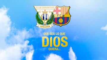 El Leganés sorprende con otro cartel en el que aparece Messi