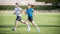 Ane Azkona, en un entrenamiento.