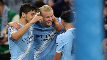 Second half goals from Haaland and Doku gets City off to a winning start. Napoli had Giovanni Di Lorenzo sent off on 21 minutes.