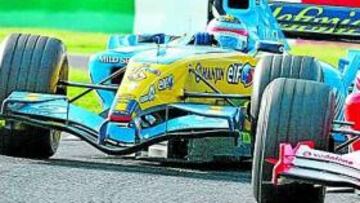 <b>HITO. </b>Elegida como la tercera mejor pasada, tras la de Hakkinen a Schumi (2000) y Piquet a Senna (86).