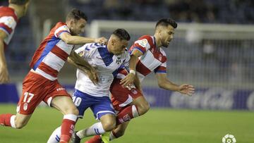 El Tenerife sorprende al Granada y consigue agónico empate