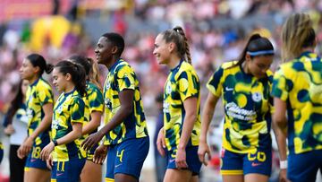 Chidinma Okeke of America during the 11th round match between Guadalajara and America as part of the Torneo Clausura 2025, Liga MX Femenil at Jalisco Stadium on March 07, 2025 in Guadalajara, Jalisco, Mexico.