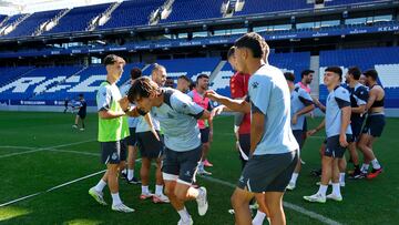 Pere Milla, en el último entrenamiento.