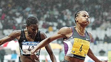 <B>UNA BALA.</B> Marion Jones sigue inaccesible en los 100 metros.