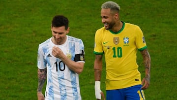 Messi y Neymar en la final de la Copa Am&eacute;rica.