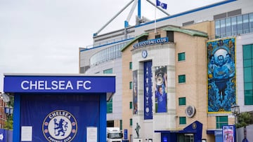 A general view of Stamford Bridge, home of Chelsea FC after the UK Government announced it has issued a licence that permits the sale of Chelsea to the Todd Boehly/Clearlake Consortium and is ânow satisfied that the full proceeds of the sale will not benefit Roman Abramovich.â. Picture date: Wednesday May 25, 2022. (Photo by Jonathan Brady/PA Images via Getty Images)