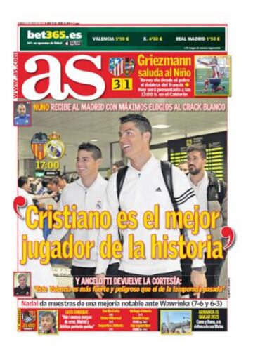 Las portadas de AS de enero