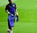Alves se ejercitó con el grupo