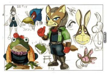 Boceto original de Star Fox por Takaya Imamura | Nintendo