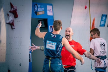 Erik Noya, durante la Copa del Mundo de Briançon, en la que fue segundo. 