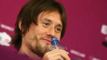 Tomas Rosicky, en ruesda de prensa.