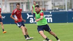 Aimar y Moi Gómez durante un entrenamiento.