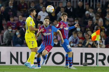 Rubén Sobrino, Jordi Alba y Gavi.