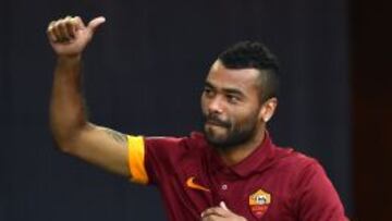 Ashley Cole en su primera temporada con la Roma.