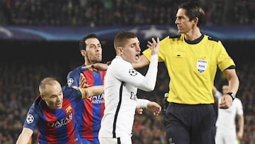 El protagonista de los octavos de final de 2017 en Barcelona pasó un tiempo en la 'nevera' europea. Ahora, compagina el arbitraje con los negocios.