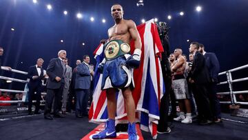 Boxing - Chris Eubank Jr vs Avni Yildirim - IBO World Super-Middleweight Title & World Boxing Super Series Quarter Final - Hanns-Martin-Schleyer Halle, Stuttgart, Germany - October 7, 2017 Chris Eubank Jr celebrates winning the fight Action Images via Reuters/Andrew Couldridge