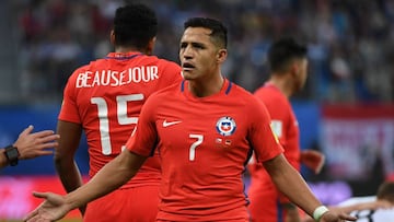 El jugador del Arsenal, Alexis S&aacute;nchez, durante un encuentro con Chile.