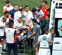 Susto importante en Brasil: Patryck se marcha en ambulancia