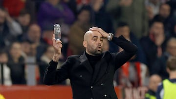 Claudio Giráldez durante el partido contra el Sevilla en el Sánchez Pizjuán.