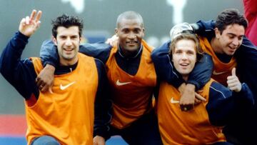 Figo, Bogarde, Zenden, y Xavi en una imagen de archivo de 2000. 