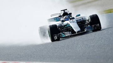 Bottas en Montmeló.