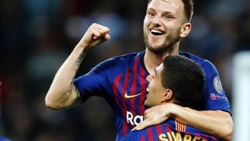 Las tres banderas que Rakitic lució en el Clásico frente al Real Madrid.