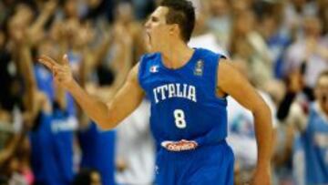 Gallinari durante el partido contra España.